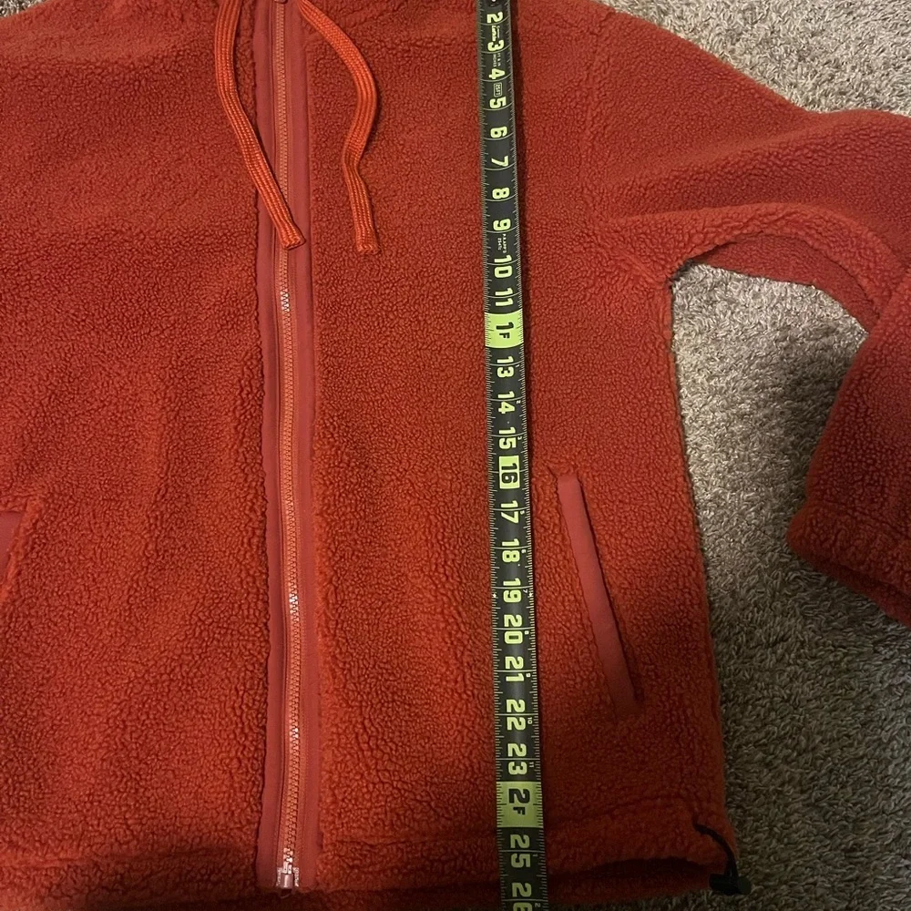 Original Use Orange Oversized Fleece Full-Zip Hooded Jacket Women's Small - Picture 4 of 6